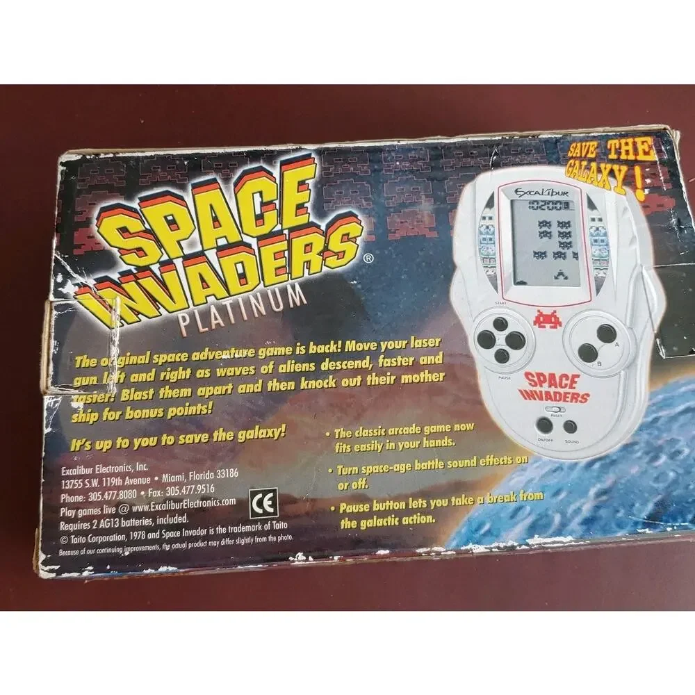 Vintage Space Invaders Platinum Handheld Vintage Electronic Game 2000s NEW